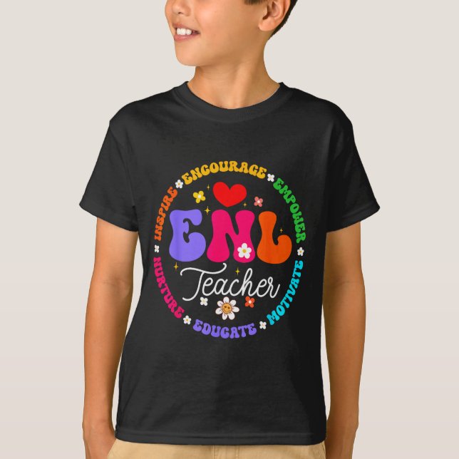 Camiseta Enl Teacher Squad English New Language Squad Crew  (Anverso)