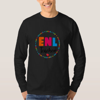 Camiseta Enl Teacher Squad Inglés Nueva Tripulación de Idio
