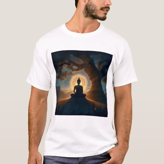 Camiseta Enlightenment Under Bodhi Tree - Buddha Meditation (Anverso)