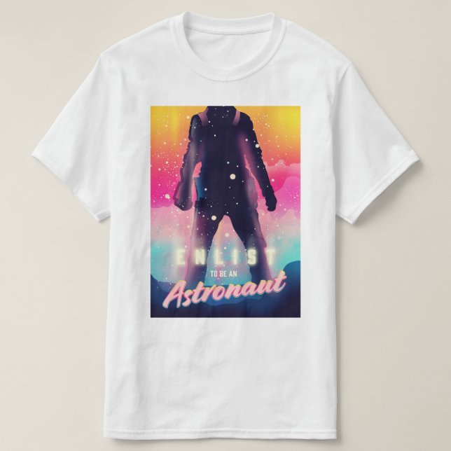 Camiseta Enlistarse para ser astronauta (Diseño del anverso)