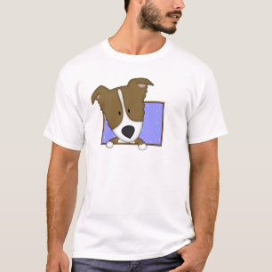Camiseta enmarcada del border collie de Brown del