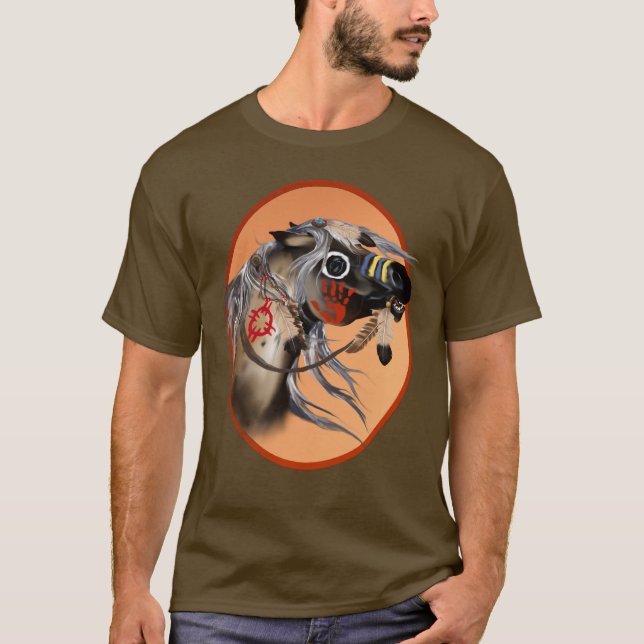 Camiseta enmarcada del caballo de guerra (Anverso)