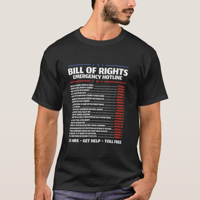 Camiseta Enmiendas de la Ley de Derechos de Emergencia de l (Anverso)