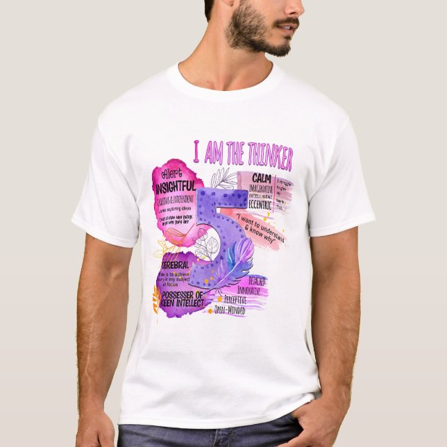 Camiseta Enneagram Tipo 5 - Soy El Pensador (Anverso)