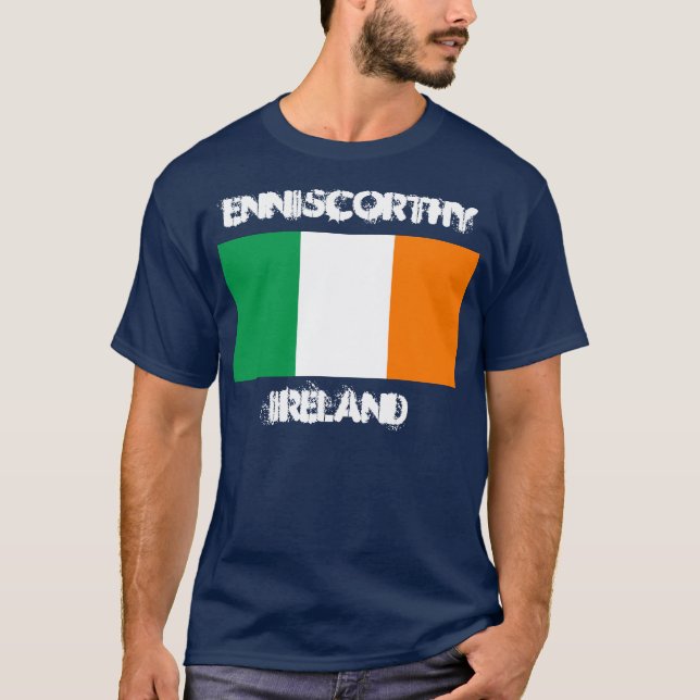 Camiseta Enniscorthy, Irlanda con bandera irlandesa (Anverso)