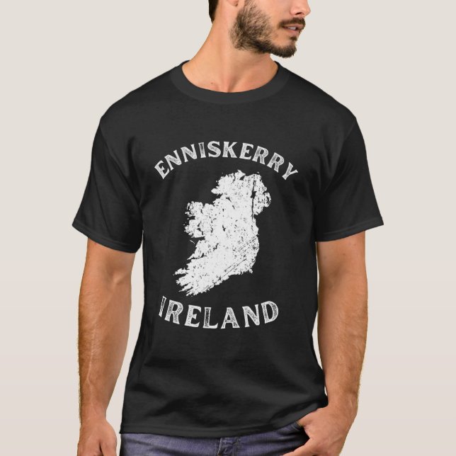Camiseta Enniskerry Wicklow Irlanda Mapa Hurling Gaélico (Anverso)