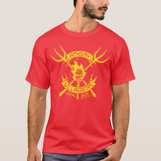 Camiseta enojada de los aldeanos (amarillo/rojo)