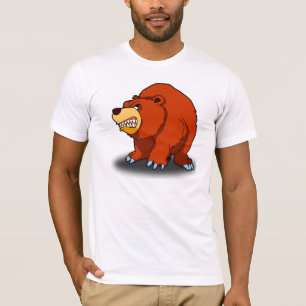 Camiseta enojada del oso