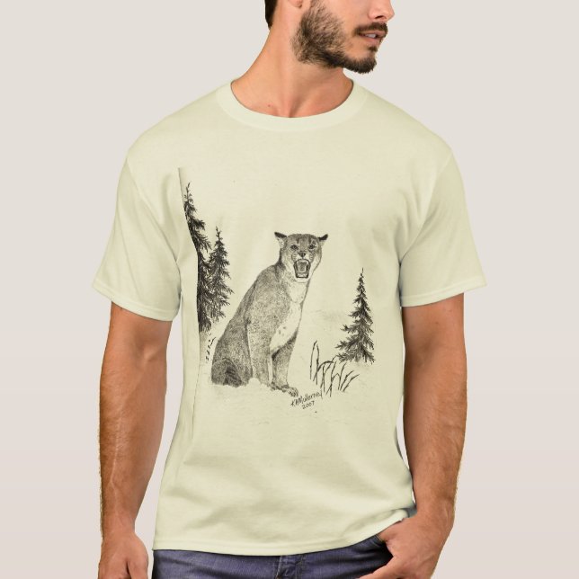 Camiseta enojada del puma (Anverso)