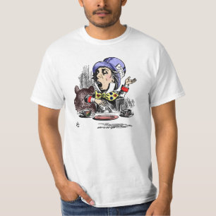 Camiseta enojada del sombrerero