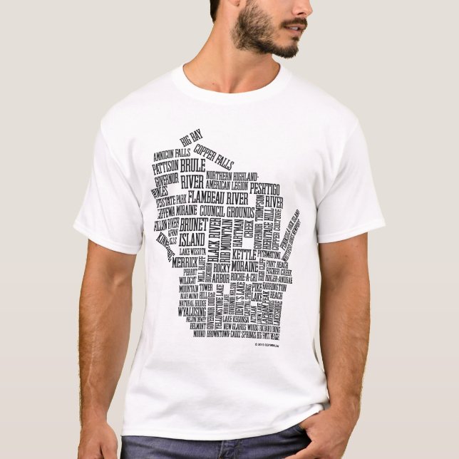 Camiseta ENOJADO SOBRE parques de estado de Wisconsin (Anverso)