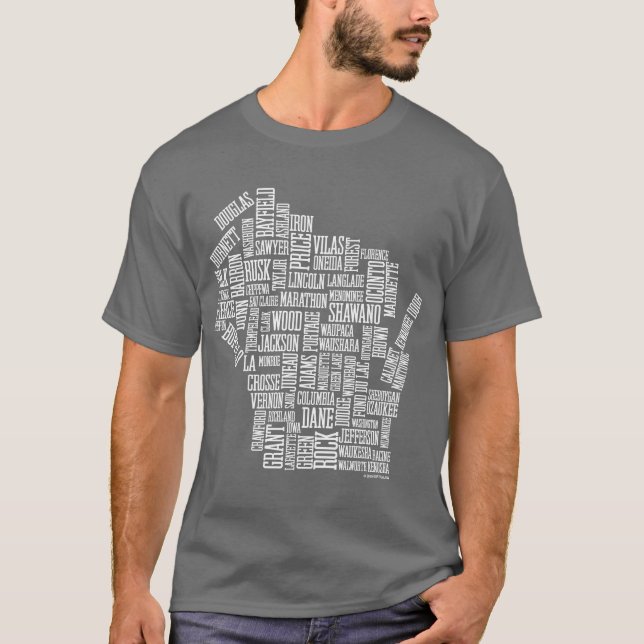 Camiseta Enojado sobre Wisconsin (gris) (Anverso)