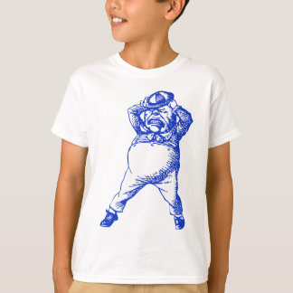Camiseta Enojado Tweedle el azul entintado Dee