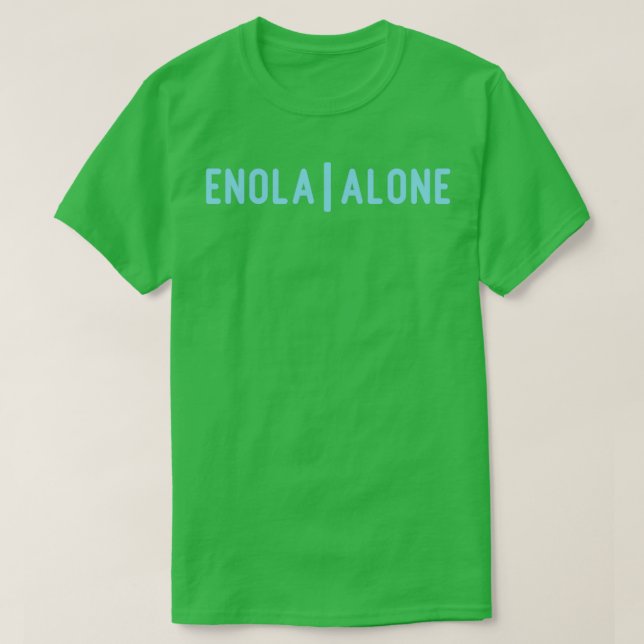 Camiseta Enola Alone 2 azul (Diseño del anverso)