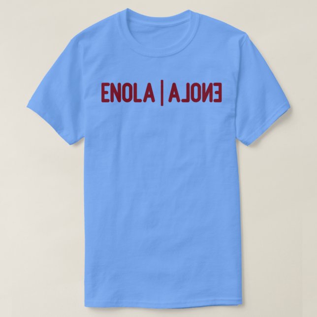 Camiseta Enola Alone burgundy (Diseño del anverso)