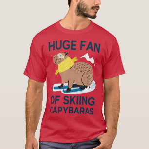 Camiseta Enorme aficionado al esquiar capibaras divertido c