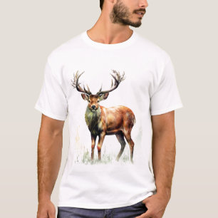 Camiseta Enorme ciervo rayado