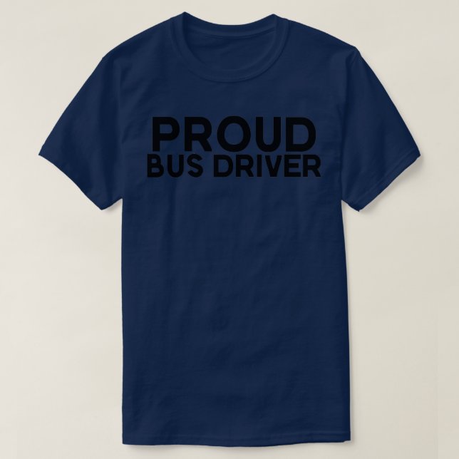 Camiseta Enorme conductor de bus Texto negro (Diseño del anverso)