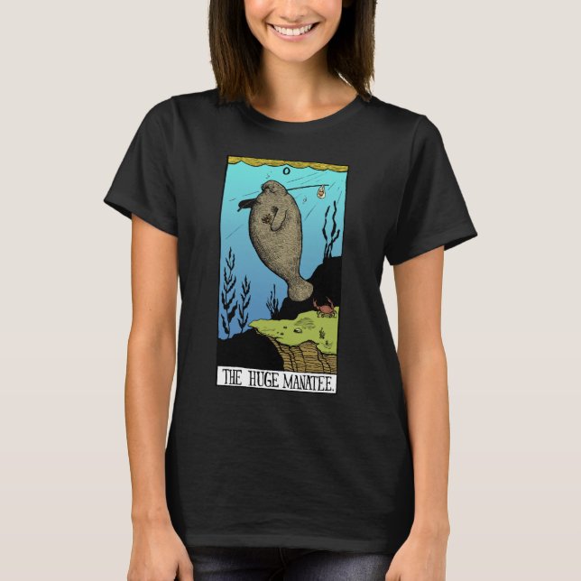 Camiseta enorme de la oscuridad del Manatee de las (Anverso)