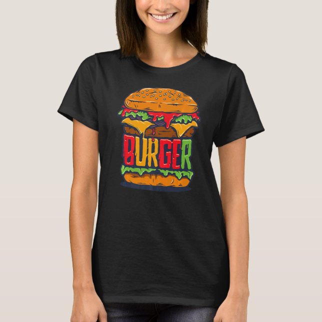 Camiseta Enorme hamburguesa Cheeseburger Restaurant Burger (Anverso)