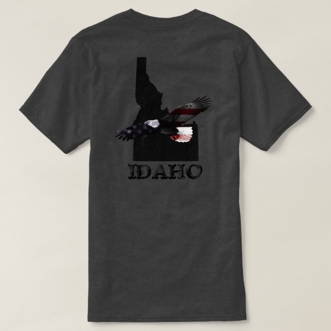 CAMISETA ENORME PATRIOTA EAGLE IDAHO (Reverso del diseño)