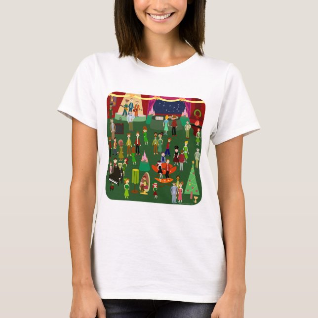 Camiseta Enorme Personalizado de arte retro de fiesta festi (Anverso)