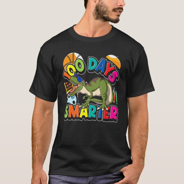 Camiseta Enorme Profesor De Dinosaurios Guay T Rex 100 Días (Anverso)