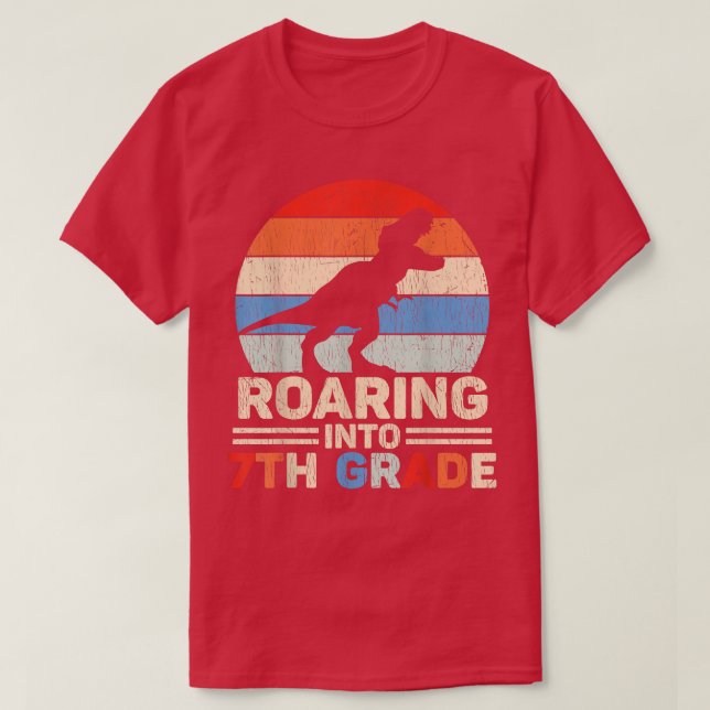 Camiseta Enorme sétimo Grado De Vuelta A La Escuela Primer  (Diseño del anverso)