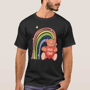 Camiseta Enorme Time Teddy Rainbow Cute Teddy Bear