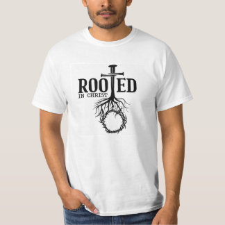 Camiseta Enraizada En Cristo, La Escritura Cruza El Verso C