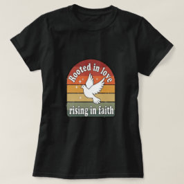 Camiseta Enraizada en el amor, surgiendo en el diseño de la