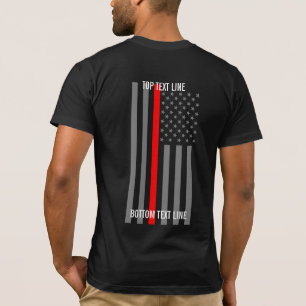 Camiseta Enrarezca la línea roja gráfico de la bandera