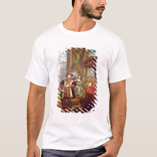 Camiseta Enrique VIII que presenta a Ana Bolena en la corte