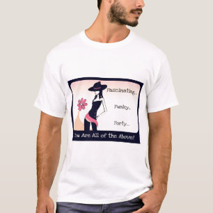 Camiseta enrrollada de 40 cumpleaños para las