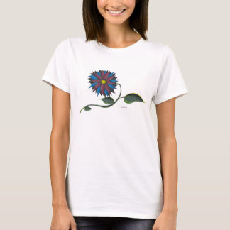 Camiseta enrrollada de la flor