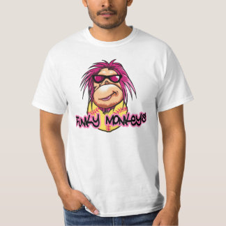 Camiseta enrrollada del adulto de los monos