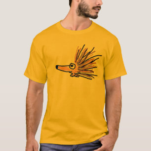 Camiseta enrrollada del dibujo animado del puerco