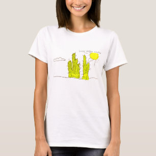 Camiseta enrrollada del Doodle de oro afortunado