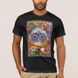 Camiseta enrrollada del gato de la flor de Wain
