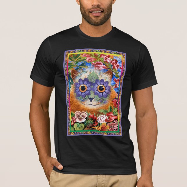 Camiseta enrrollada del gato de la flor de Wain (Anverso)