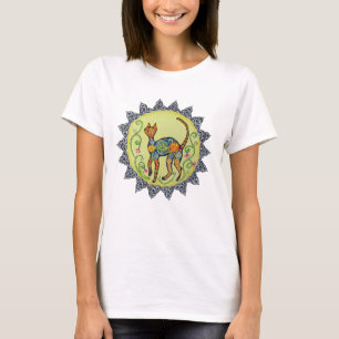 Camiseta Enrrollado, Paisley, mandala céltica del gato
