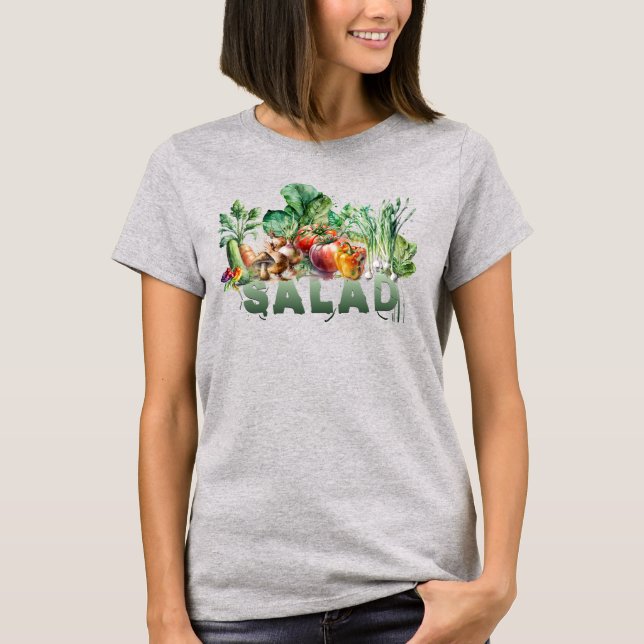 Camiseta Ensalada acuarela (Anverso)