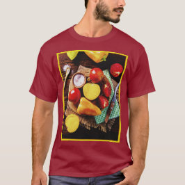 Camiseta "Ensalada Casera De Verduras" Foto Adorable. Compr