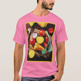 Camiseta "Ensalada Casera De Verduras" Foto Adorable. Compr