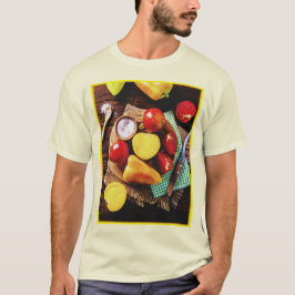 Camiseta "Ensalada Casera De Verduras" Foto Cuta. ¡Hazte co