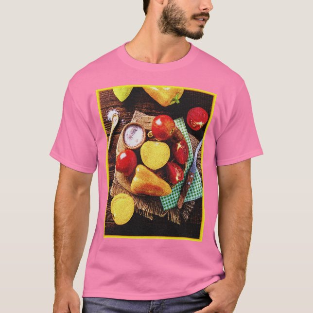 Camiseta "Ensalada Casera De Verduras" Foto Cuta. ¡Hazte co (Anverso)