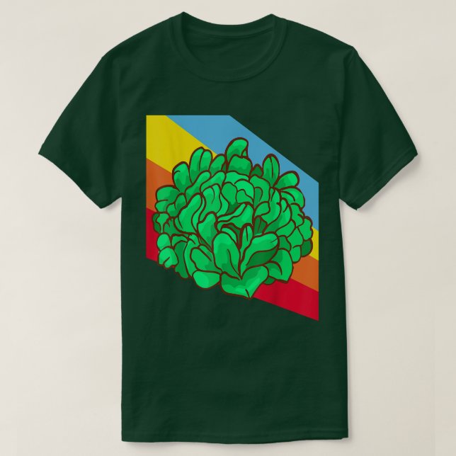Camiseta Ensalada de roble Lettuce Oakleaf Vegetales Comida (Diseño del anverso)