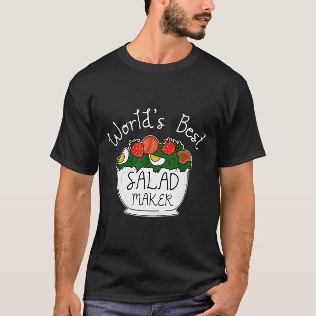 Camiseta Ensalada I El Mejor Fabricante Vegetariano Vegan H (Anverso)
