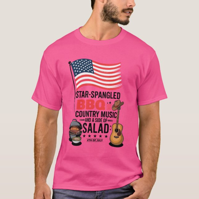 Camiseta Ensalada musical de pais con barbacoa española Est (Anverso)