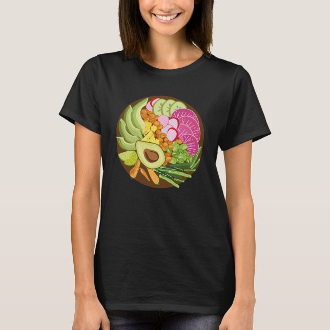 Camiseta Ensalada nutricionista para dietista y vegano 5 (Anverso)